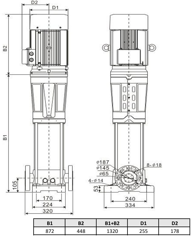 Фото Многоступенчатый насос WELLMIX CV 32-5-0-HQCV (3х380В, 11.0кВт, IE3) 2