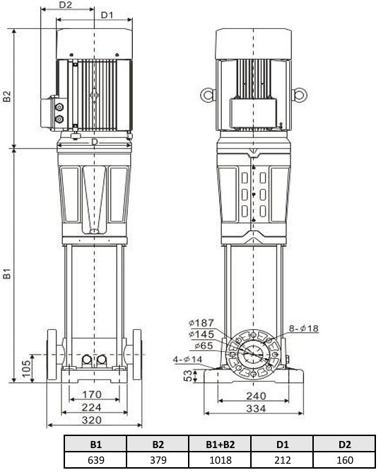 Фото Многоступенчатый насос WELLMIX CV 32-3-0-HQCV (3х380В, 5.5кВт, IE3) 2