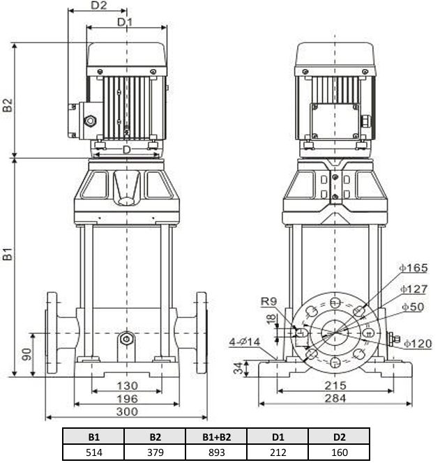 Фото Многоступенчатый насос WELLMIX CV 20- 4-0-HQCV (3х380В, 5.5кВт, IE3) 2
