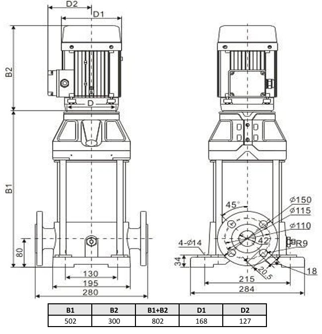 Фото Многоступенчатый насос WELLMIX CV 10-7-0-HQCV (3х380В, 3.0кВт, IE3) 2