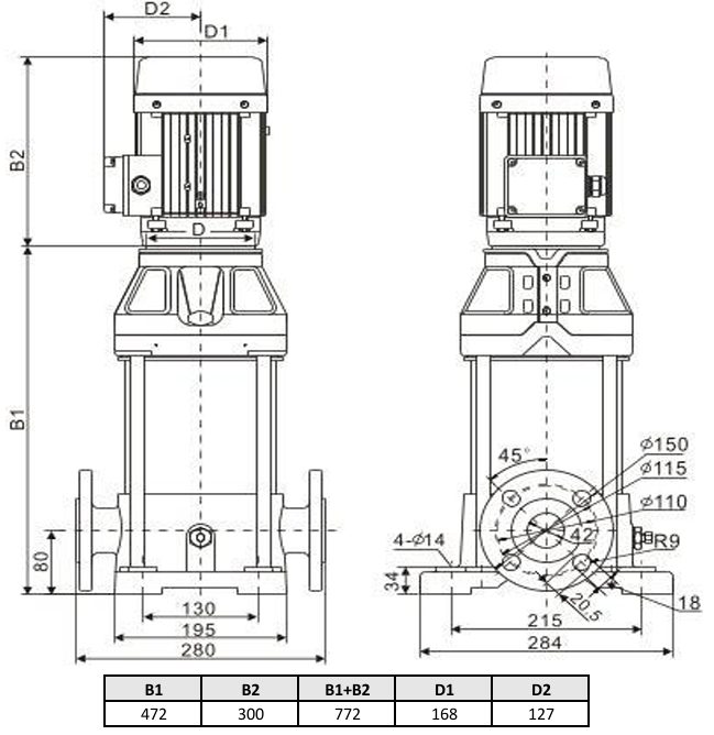Фото Многоступенчатый насос WELLMIX CV 10- 6-0-HQCV (3х380В, 2.2кВт, IE3) 2