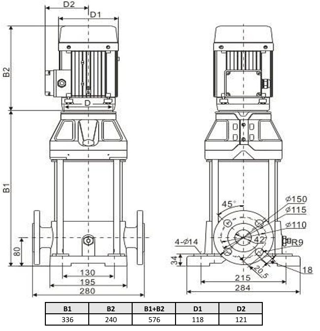 Фото Многоступенчатый насос WELLMIX CV 10-2-0-HQCV (3х380В, 0.75кВт, IE3) 2