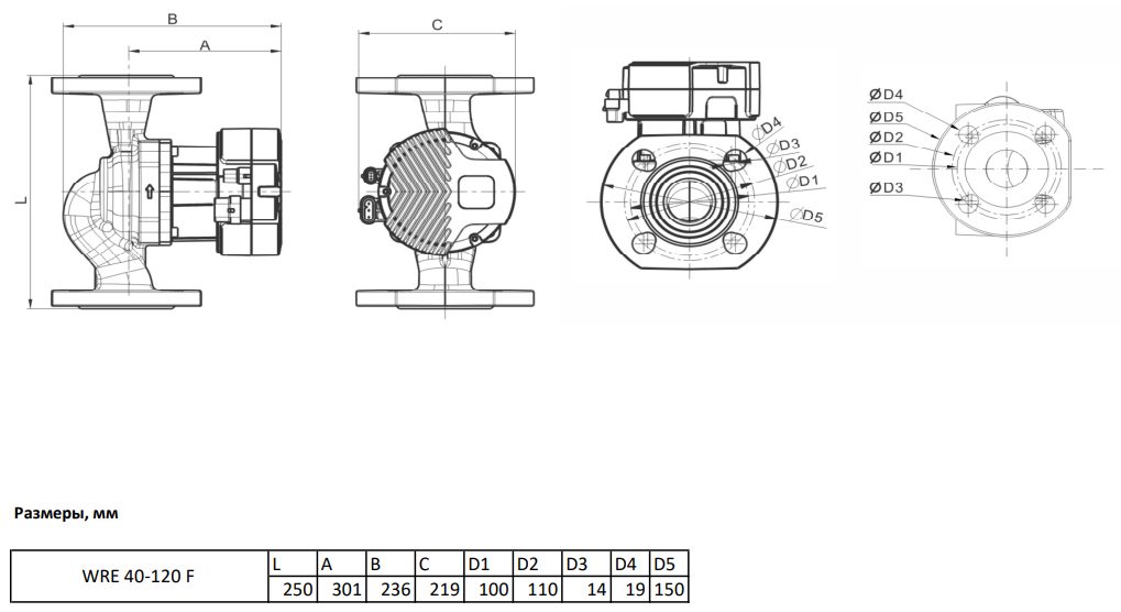 Фото Циркуляционный насос WELLMIX WRE 40-120F (частотное регулирование) 2