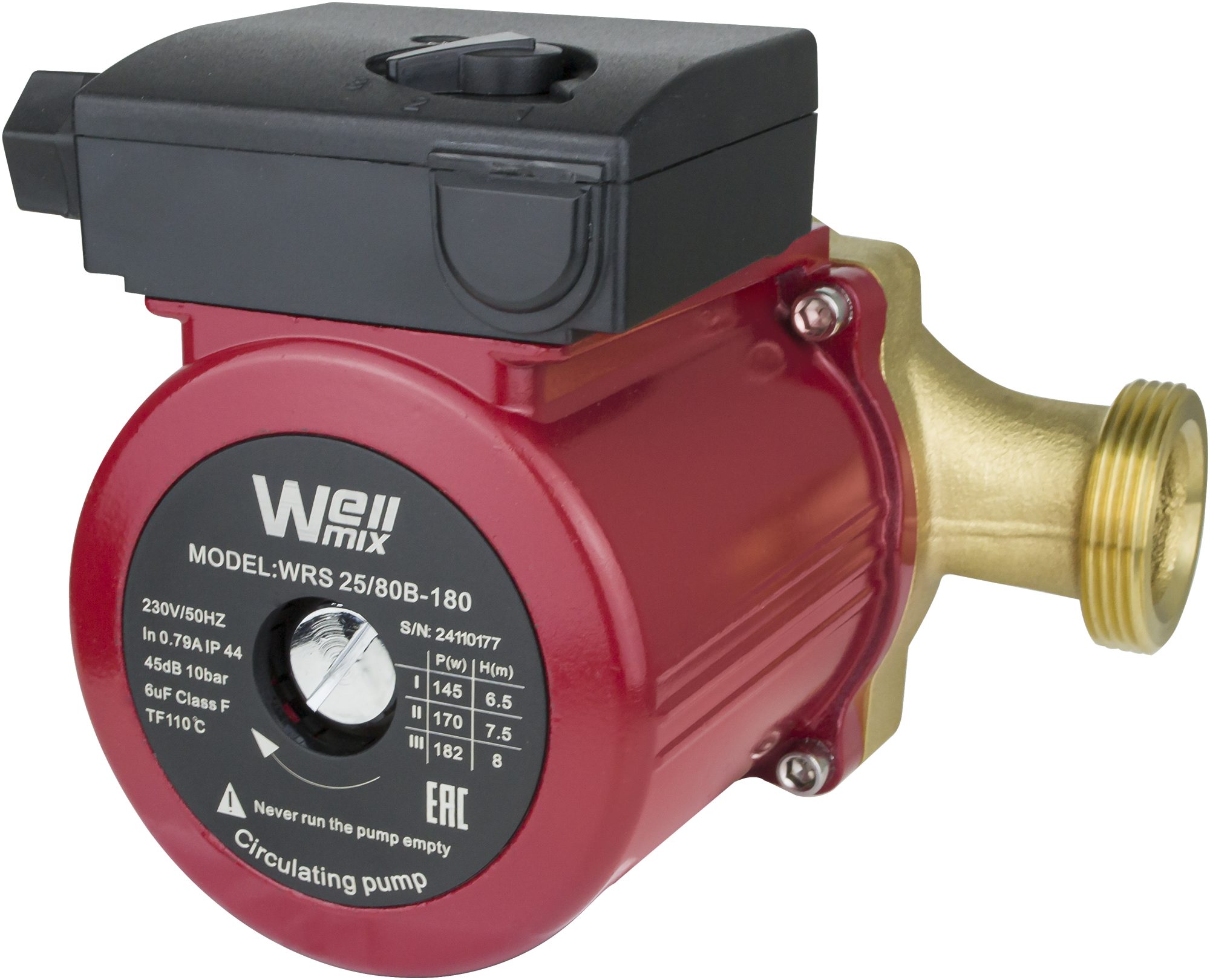 Циркуляционный насос WRS 25/80 B WELLMIX 17109979