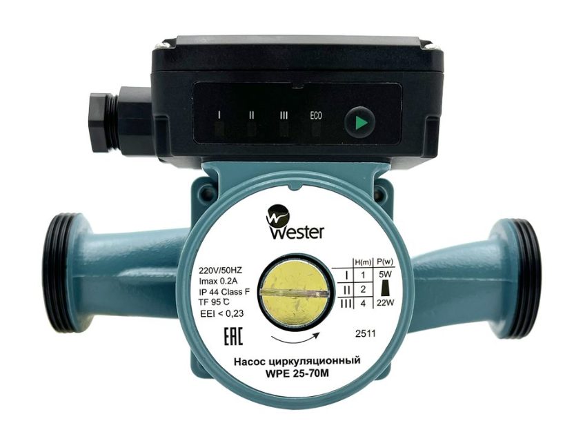 Насос циркуляционный (без гаек) Wester WPE 25-70M