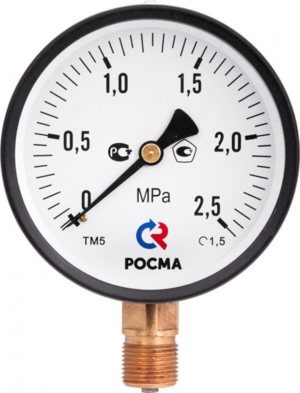 Фото Мановакуумметр Росма ТМВ-510Р.00(-0,1-0,06MPa)G1/2.1,5 5
