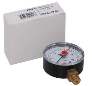 Фото Манометр радиальный MVI RM.6310 до 10 бар D63 мм с нижним подключением G1/4 2